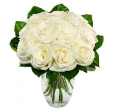 White Elegance - 12 Stems Vase